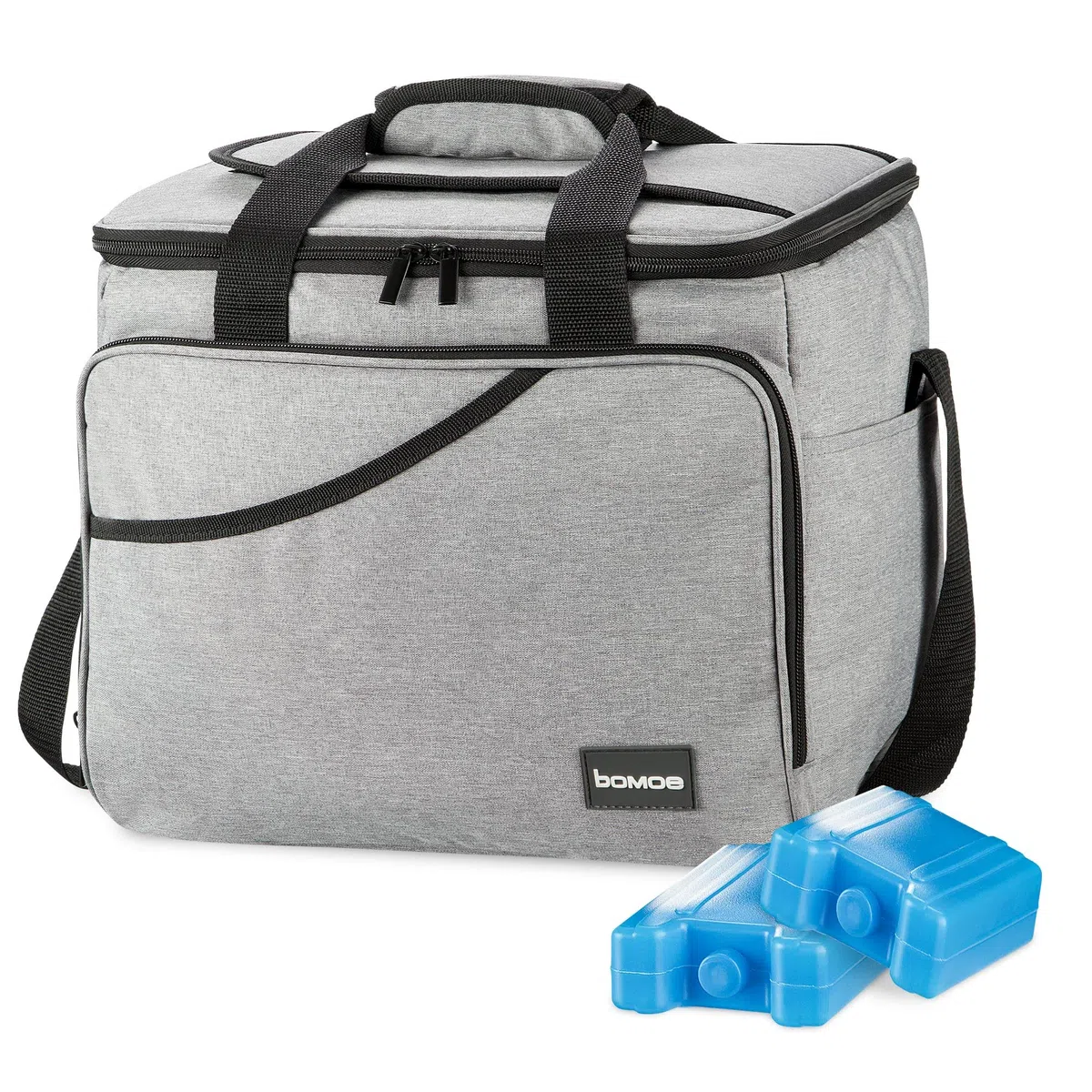 bomoe Borsa frigo pieghevole 25l/45l/52l - Borsa frigo da esterno 16h Funzione di raffreddamento Cinghia di trasporto, borsa termica impermeabile, borsa isolata antracite - Grigio e Antracite IceBreezer KT