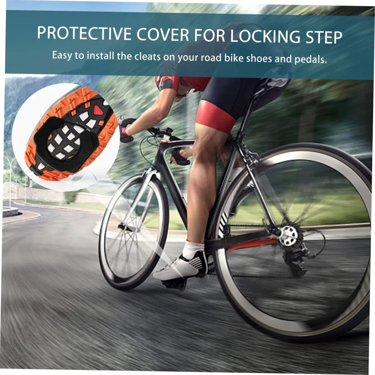 BESPORTBLE 2 Paia Di Tacchetti Autobloccanti Pedali Pedali Bici Auto- Per Forniture Coperture In Gomma Per Biciclette Strada Scarpe Montagna Per Biciclette Tacchetti Protettivi