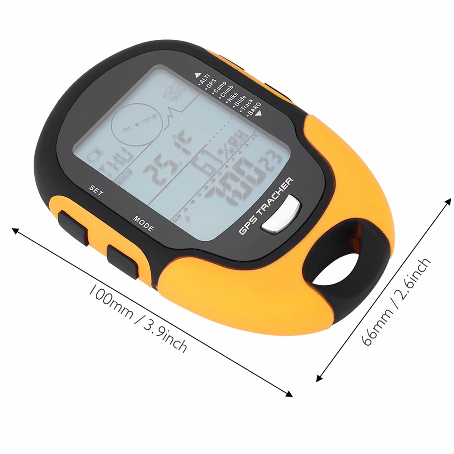 RIZGHWOY Ricevitore di Navigazione GPS Preciso Portatile con Altimetro Barometro Digitale Ricaricabile Tramite USB per Gli Appassionati di attività All'aperto