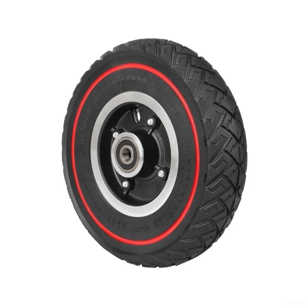 Ruota per scooter 200x50, 200 x 50 cm, linea rossa | Pneumatico solido 200x50, modello ad ala rossa, cerchio in lega, resistente alle forature, guida fuoristrada liscia