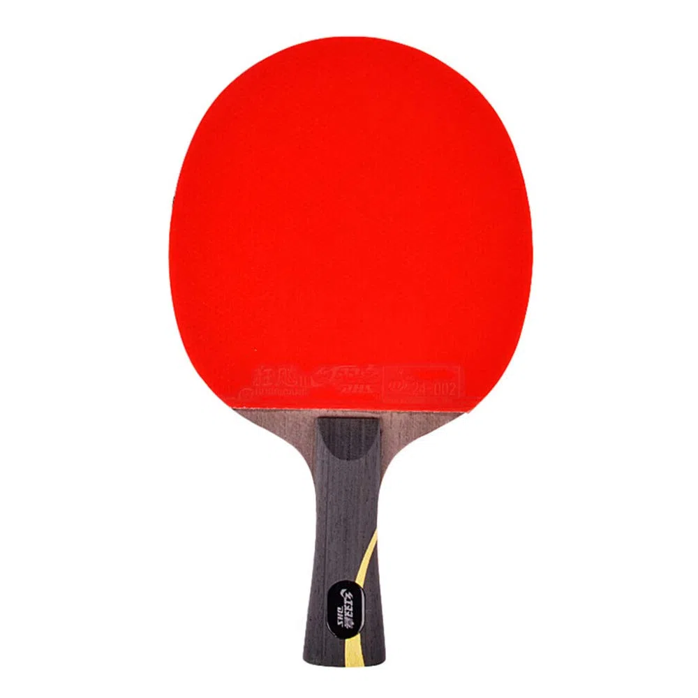 Mazza da ping pong professionale, racchetta competizione con custodia/marrone/manico lungo(Grey,Long Handle)