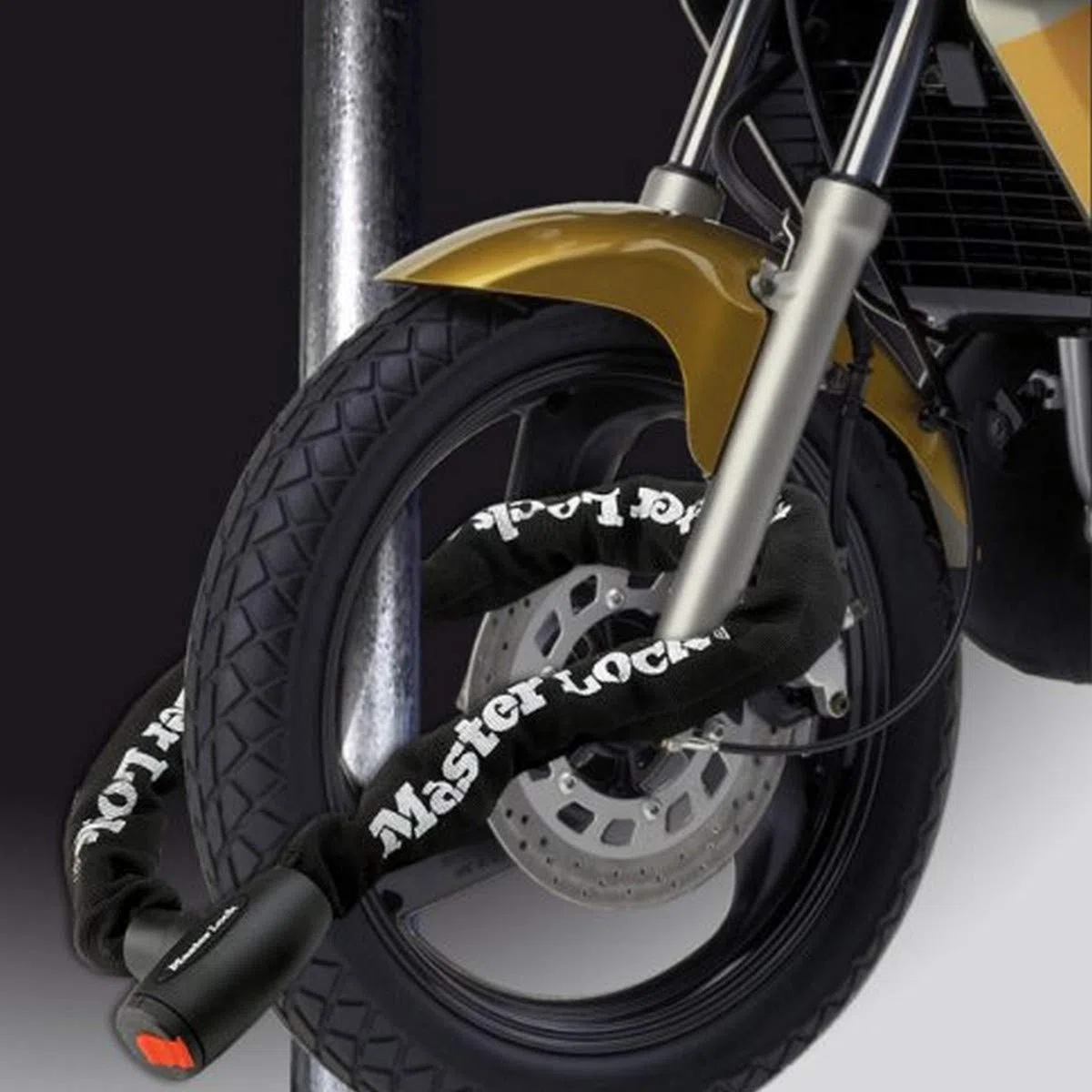 MASTER LOCK Lucchetto Bici [Chiave] [2m Catena] 8292EURDPS - Ideale per Proteggere Moto, Scooter