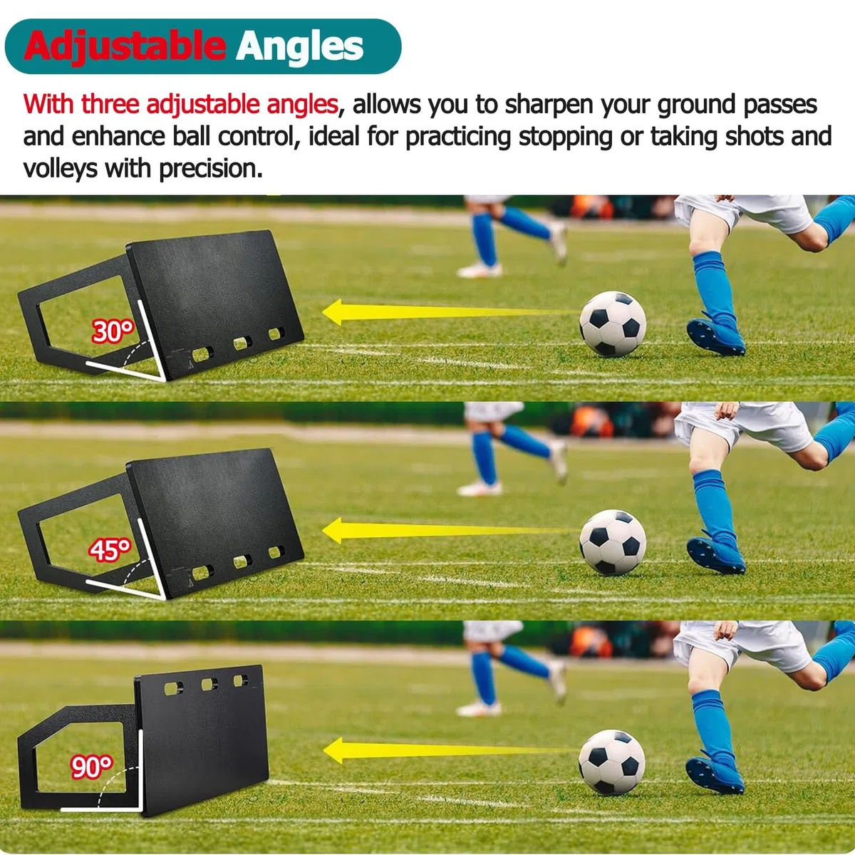 Grande tavola rimbalzante per allenamento da calcio, rampa di ritorno per calcio pieghevole resistente/attrezzatura per allenamento da calcio, per passaggio di palla e allenamento di rimbalzo (color