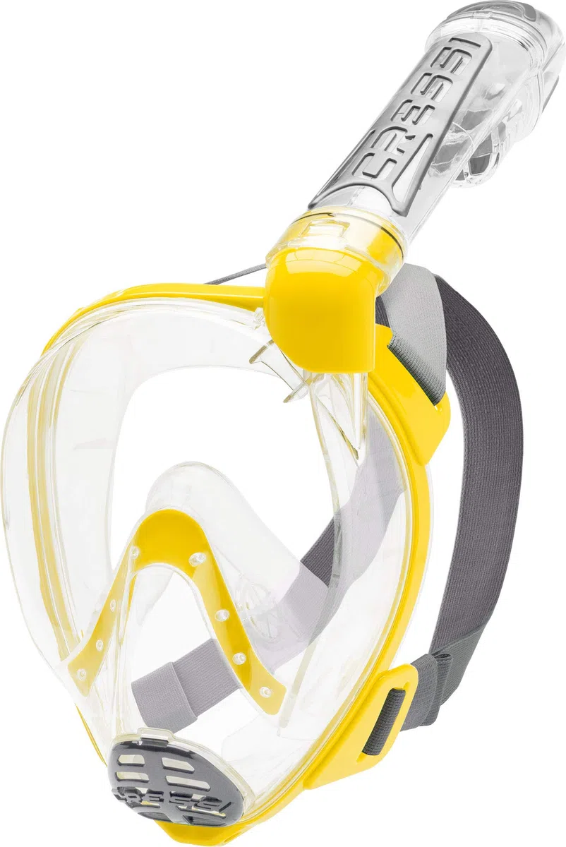 CRESSI Baron Full Face Mask - Integral Anti Fog Snorkel Comfortable Full Face Mask with Exhalation Valve and Dry Snorkel