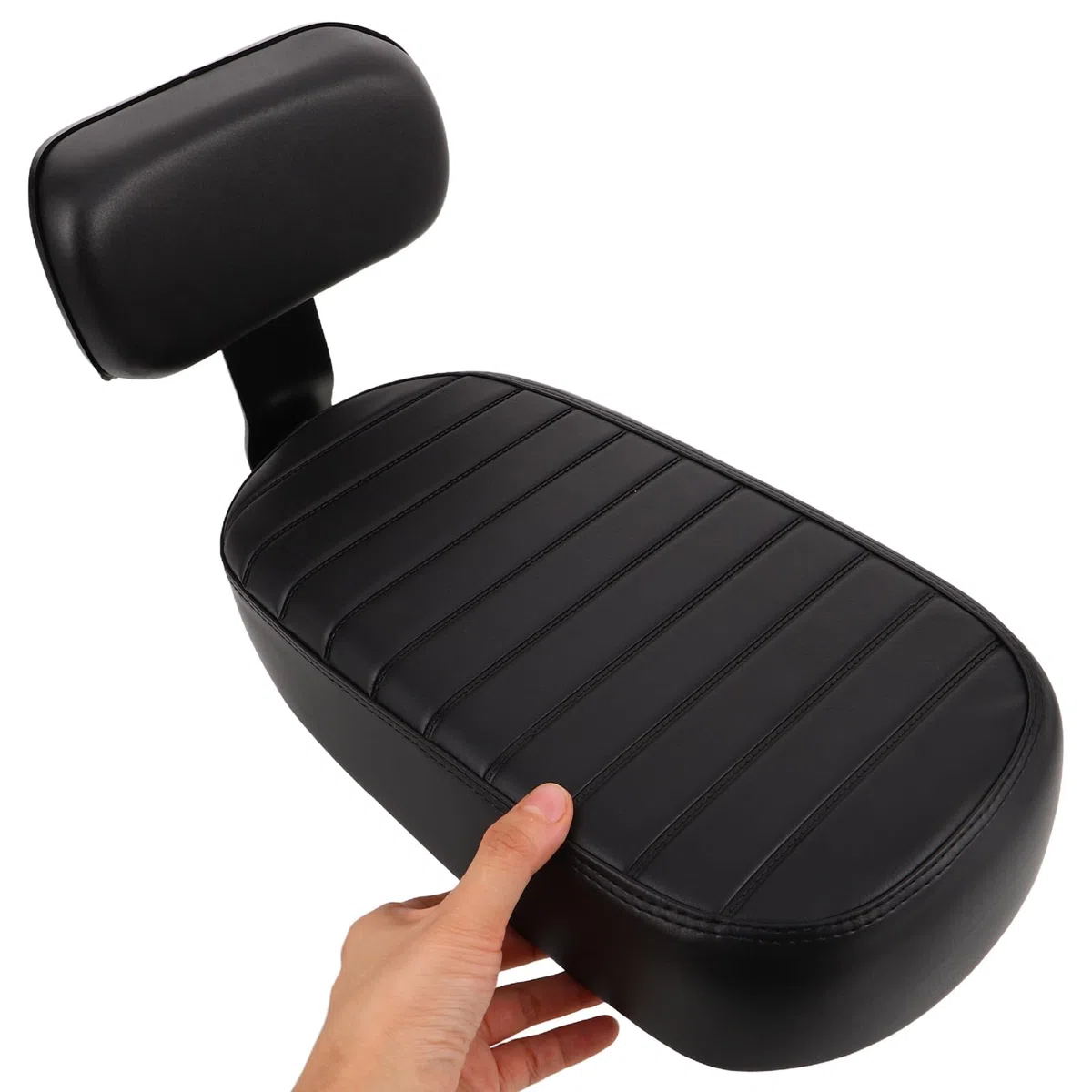 Cuscino Posteriore Bici Nero Super Morbido Schienale | Imbottitura Spessa in Spugna e Ferro, Superficie Facile da Pulire, per Percorsi su Strada e Avventure All'aperto