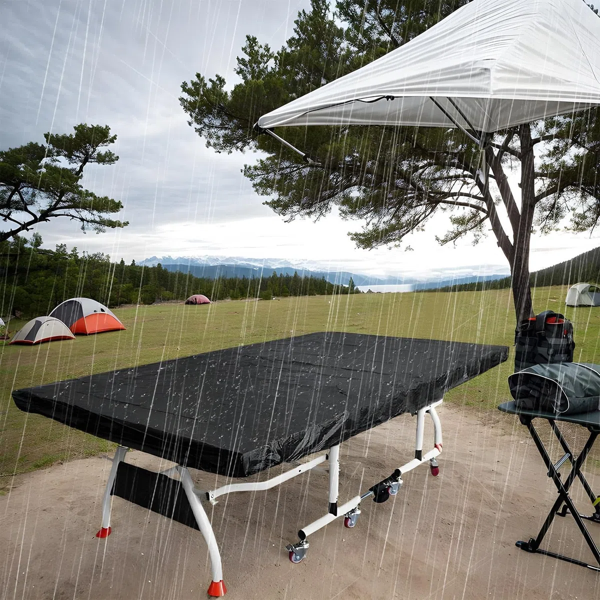 Copertura per tavolo da pong, in tessuto Oxford impermeabile, copertura | per tavoli da pong, per pioggia, sporco, 280 x 150 x 5 cm/350 g