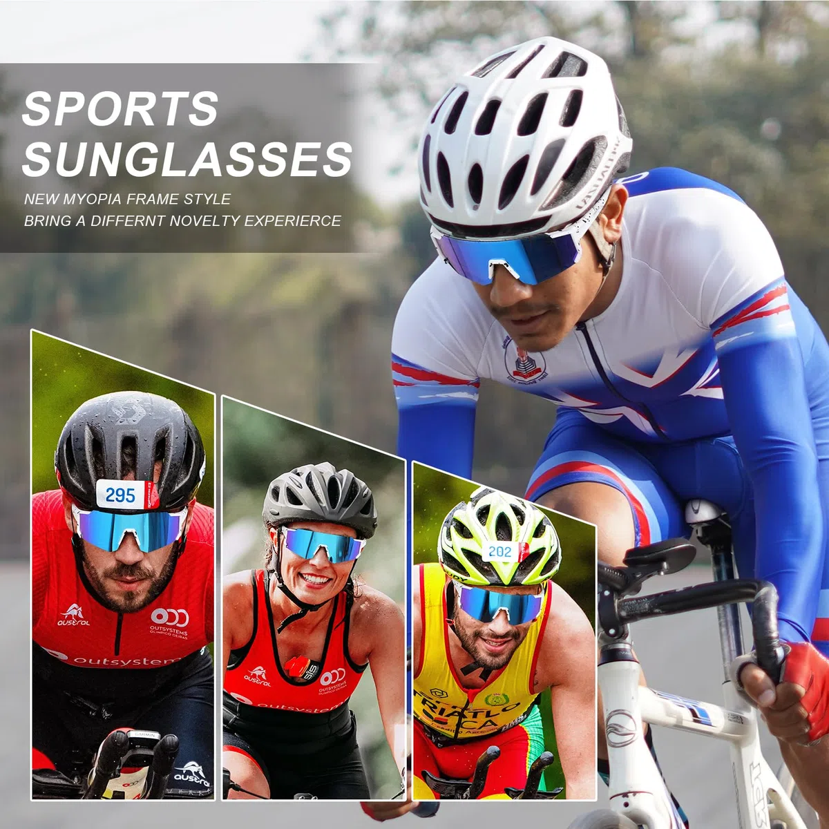 Occhiali da sole sportivi polarizzati per uomo e donna, pesca, ciclismo, mountain bike, baseball, protezione UV