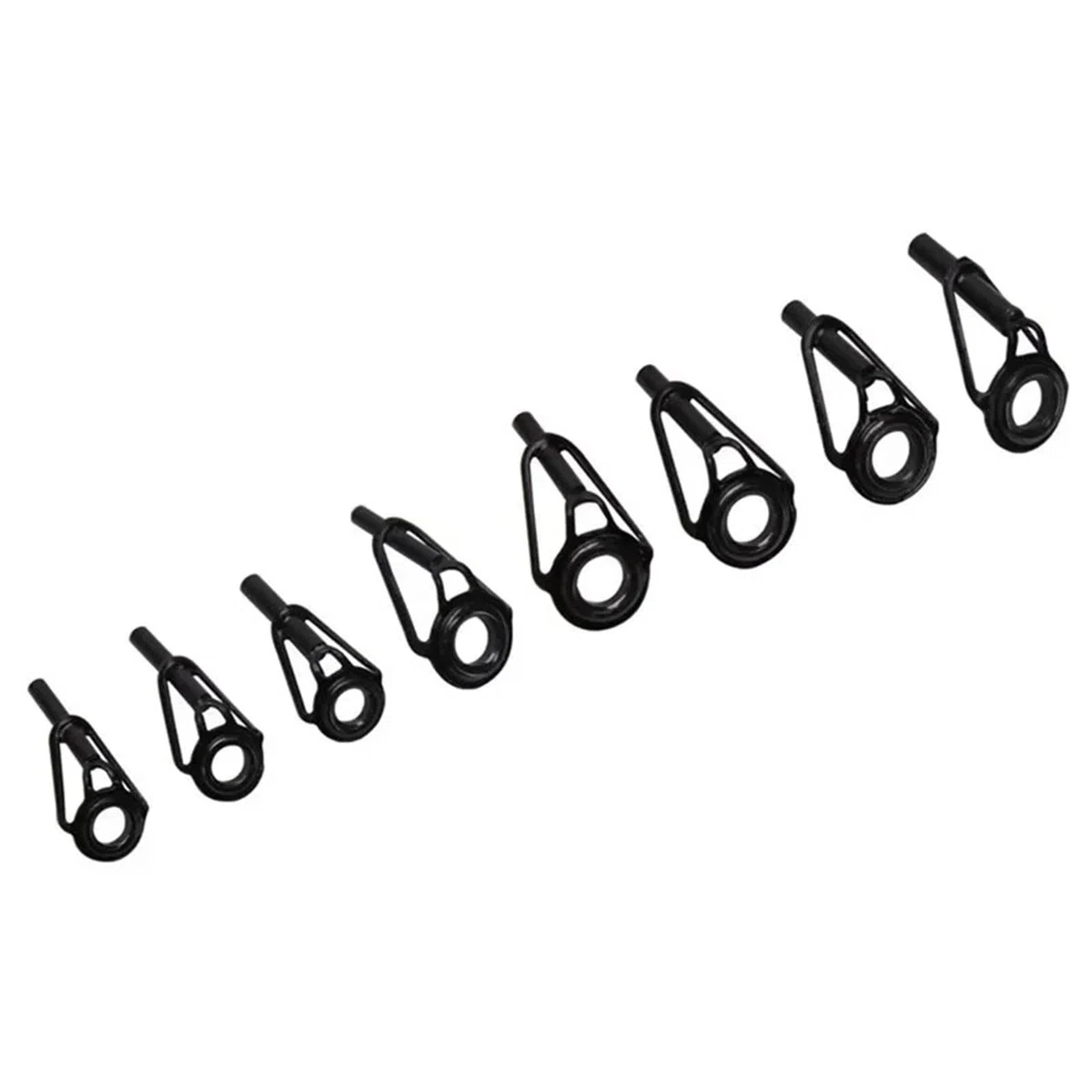 Pacchetto di Riparazione Superiore di Canna da PES Anelli di Ricambio for Punte di canne da Pesca in Acciaio Inossidabile, Confezione da 48 Pezzi, Diverse Misure(8pcs)