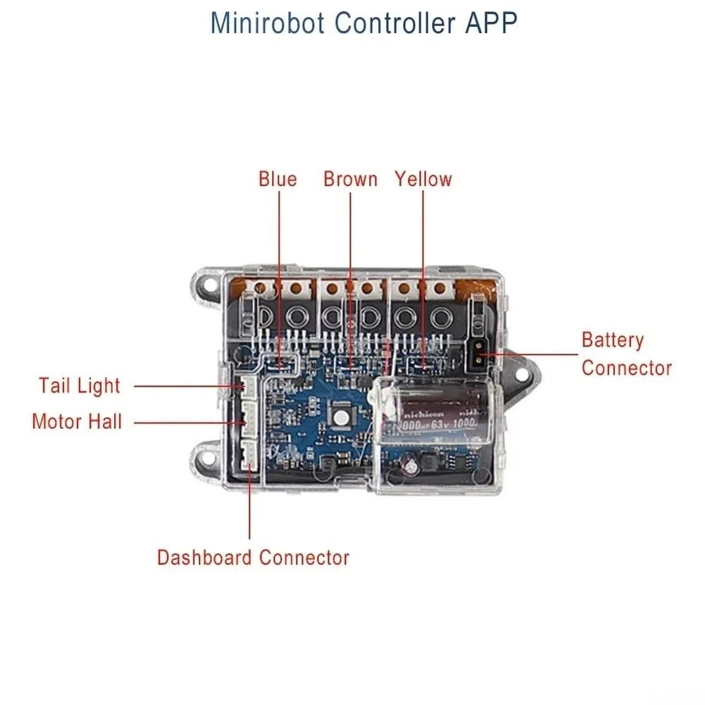 Kit controller scooter elettrico per Xiaomi M365 Pro, acceleratore acceleratore cruscotto con connettori luce LED, parte di ricambio in ABS nero (M 365 Pro Kit)