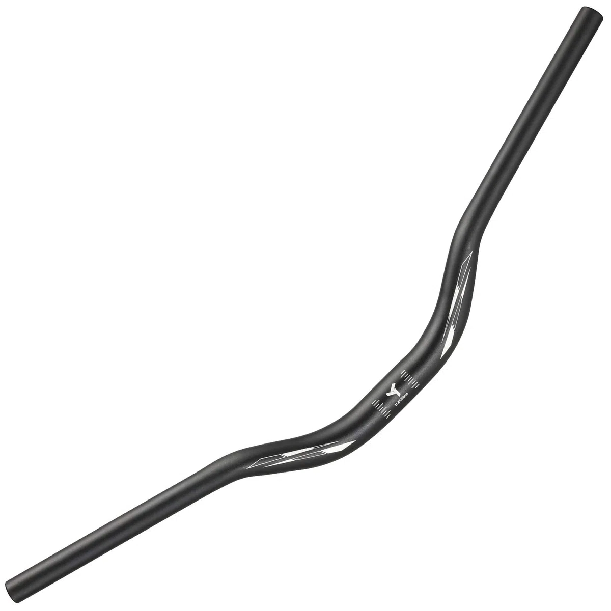 Corki Cycles Manubrio MTB Professionale 31.8mm, Manubrio Bicicletta Alluminio Lega Leggero 780mm 720mm Riser Bar per Mountain Bike Strada -Topo Mid Rise- Nero/Rainbow