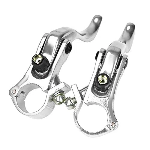 Leva Freno Bici,1 Paio di Accessori Per Freno Manubrio In Lega Di Alluminio da 24 Mm Per Bicicletta Ciclismo (Argento)