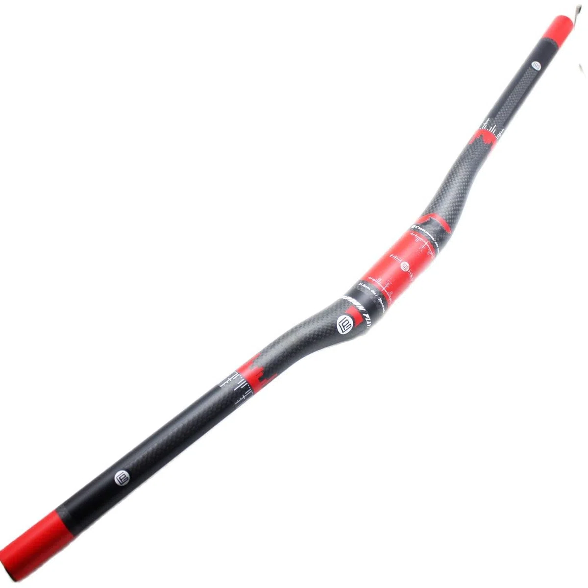 Manubrio Mtb 31,8 mm Ultralight Full Carbon Fiber Mtb. Manubrio Bike Flat o Rise 600 620 640 660 680 700 720 740 760 Manubrio a forma di rondine Manubrio Mtb Carbonio (Color : Flat 31.8x600)