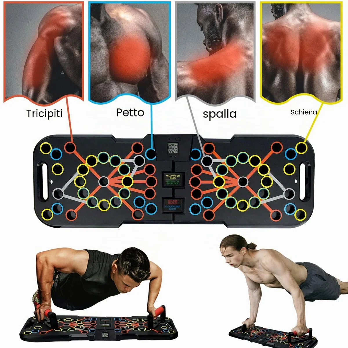 41 in 1 Push Up Rack Board Fitness Gear Power Press Push Up Staffa System Workout Training Gym Esercizio Rack per Body Building Allenamento con Fascia di Resistenza＆Contatore Intelligente