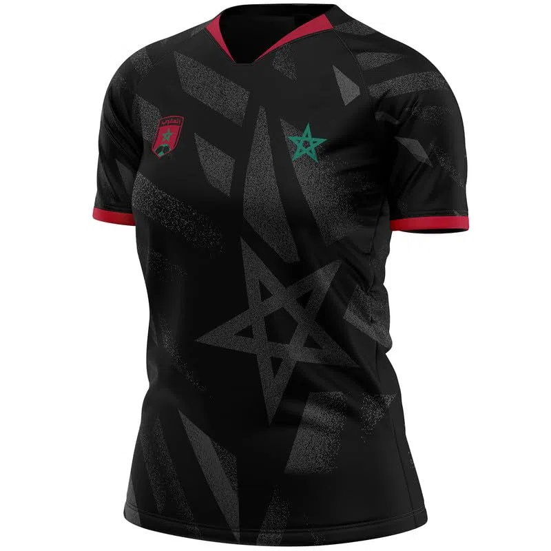 Maglia Marocco MC-212 Donna Calcio Bandiera Marocchina S