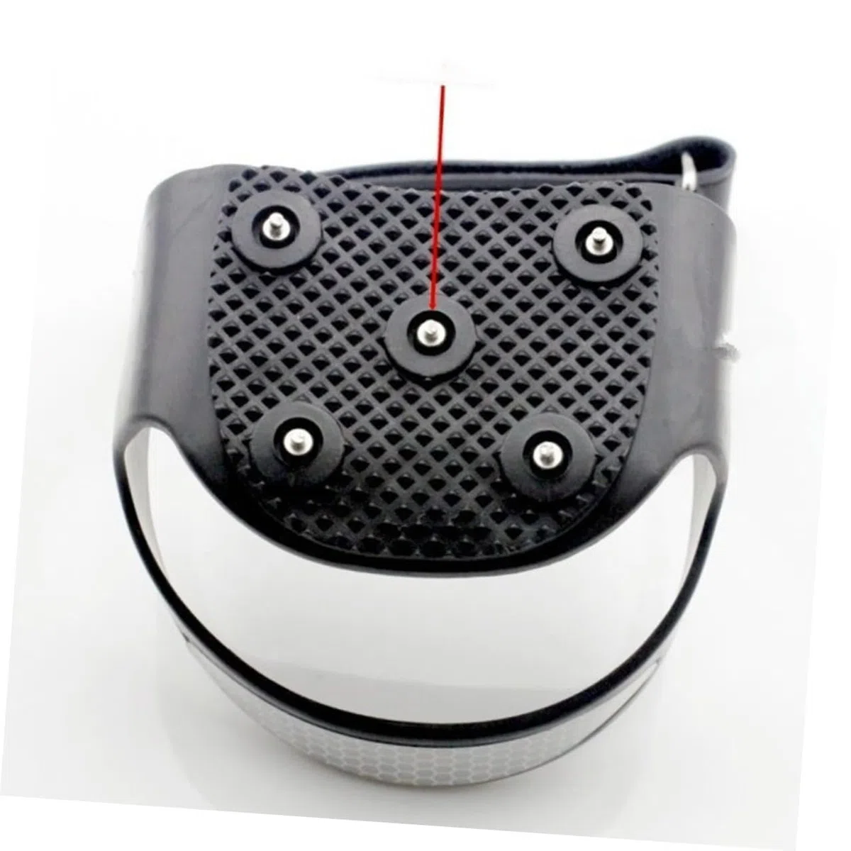 Ramponi da Ghiaccio in Silicone con Denti per Scarpe Donna Tacchetti Antiscivolo Leggeri e Resistenti con Fascia Riflettente per Corsa Arrampicata e Trekking Sicuro su Superficie