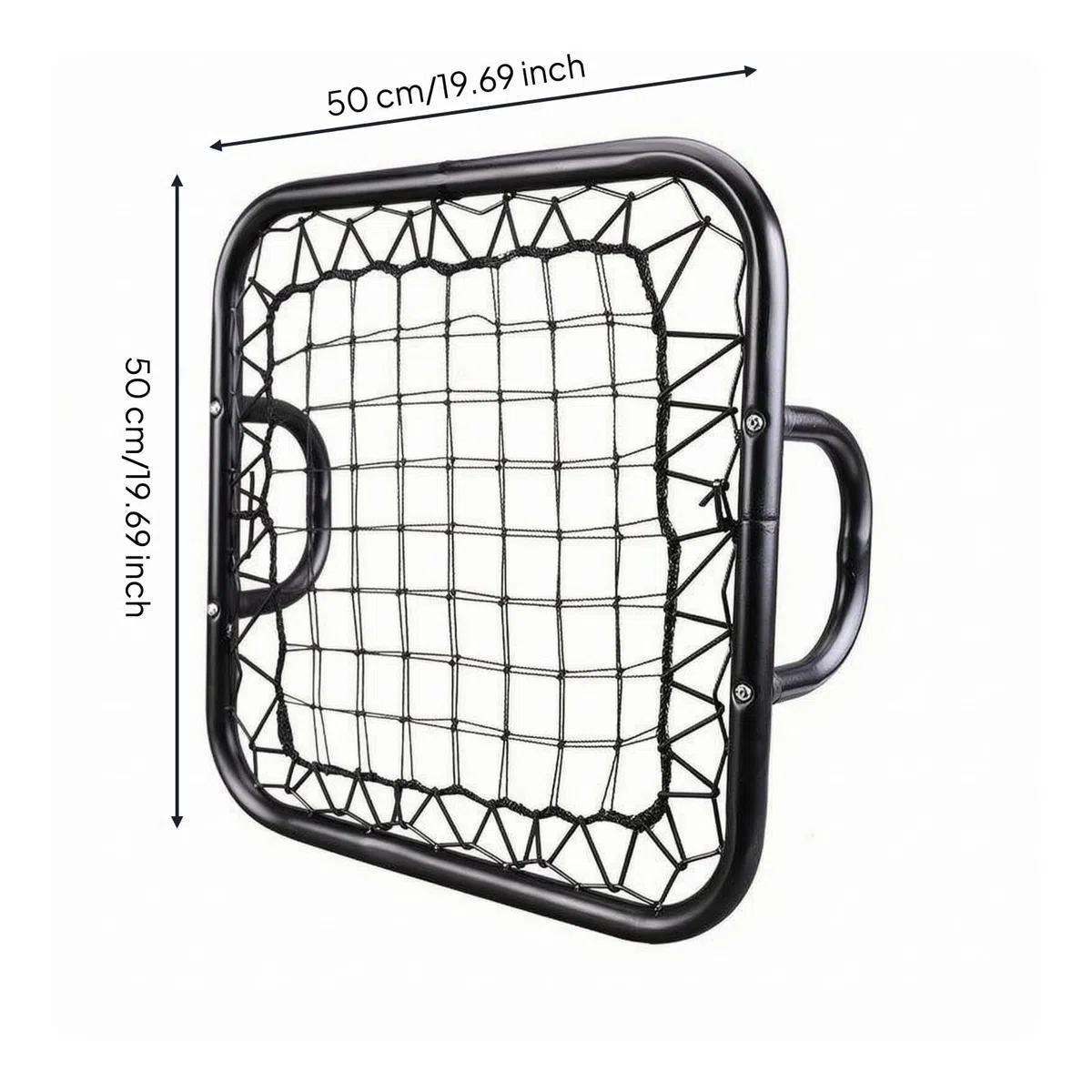 Rebounder Portatile con Maniglie Rebounder Quadrato 50x50 Costruzione Robusta Attrezzatura Sportiva per Allenatori, Allenamento di Calcio