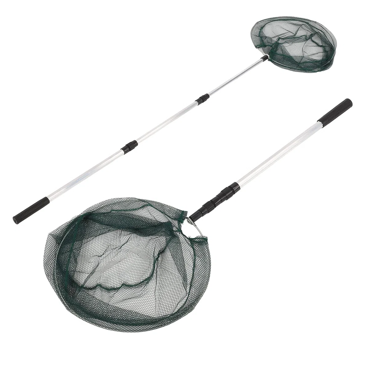 Rete da Pesca in Lega di Alluminio PVC, Guadino da Pesca Pieghevole, Guadino per Pesci con Manico Telescopico Lungo per il Rilascio a Cattura dei Pesci