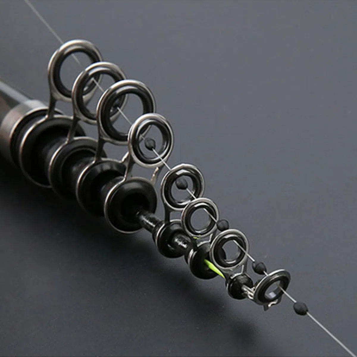 30/20/10pcs Anelli in Ceramica Canna Da Pesca Guide Linea Attrezzatura Outdoor Attrezzatura con Pali Filo Guida In Acciaio Inox Ad Alta Resistenza Guida Pesca Aggiornamento Set Guide In Acciaio Inox
