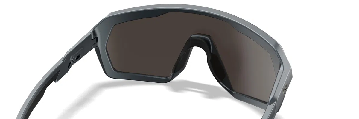 Wiley X Citadel Shield, occhiali da sole di sicurezza per uomini e donne, protezione UV per tiro, pesca e ciclismo, montatura grigio grafite opaca, lenti a specchio oro