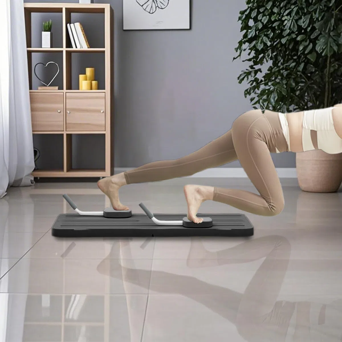 Pilates Reformer, Pilates Reformer Board Esercizi ABS Core Trainer | Attrezzatura multifunzionale per allenamento completo del corpo per rafforzare il core ballerina condizionamento