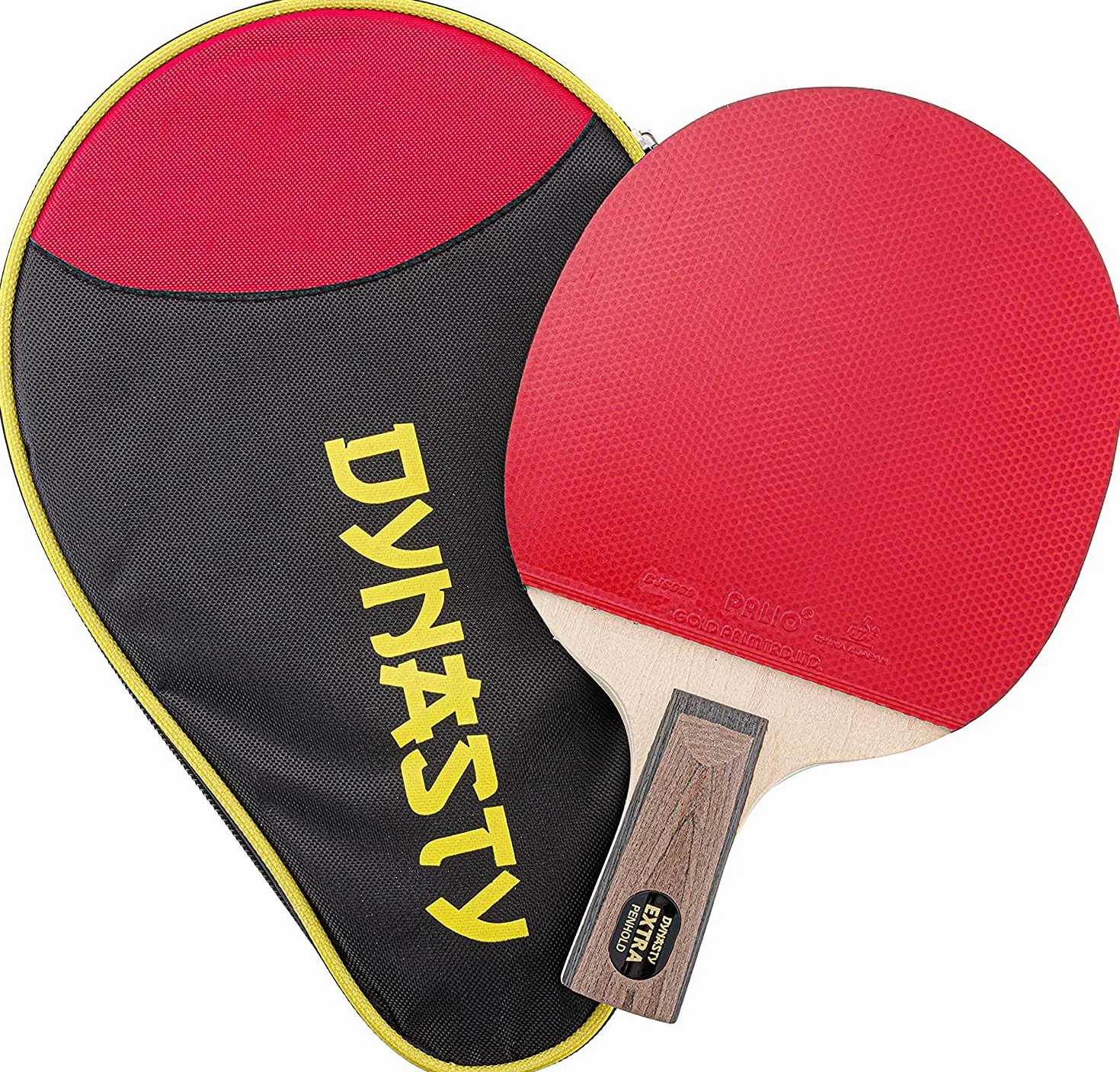 Dynasty Extra Penhold - Racchetta da ping pong con custodia, approvata ITTF in gomma, racchetta da ping pong in stile cinese