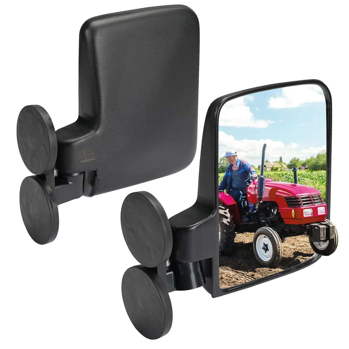 KEMIMOTO Specchietto da golf per trattori, carrelli elevatori, tosaerba, mini escavatori, carrelli da golf, specchietto retrovisore compatibile con John Deere, Kubota, Toyota