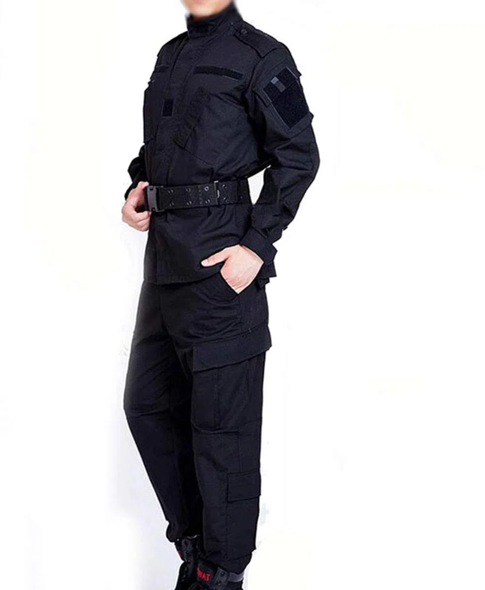 ATAIRSOFT Men Tactical BDU uniforme giacca camicia e pantaloni tuta nero BK per esercito militare Airsoft Paintball caccia gioco di guerra