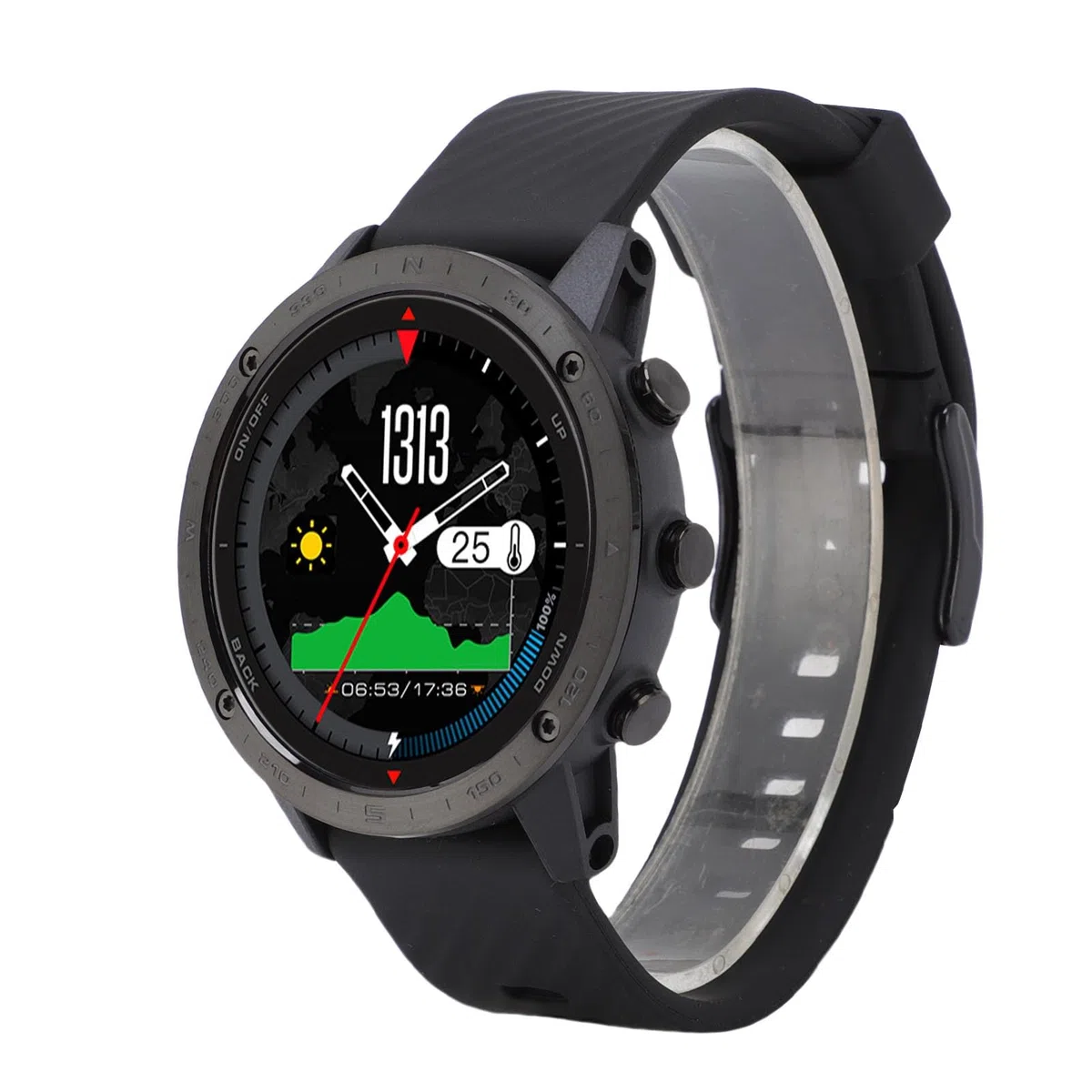 Socobeta Smartwatch Sensore di profondità per Immersione Impermeabile Barometro Orologio Sportivo per Uomo Nuoto Corsa (Grigio)