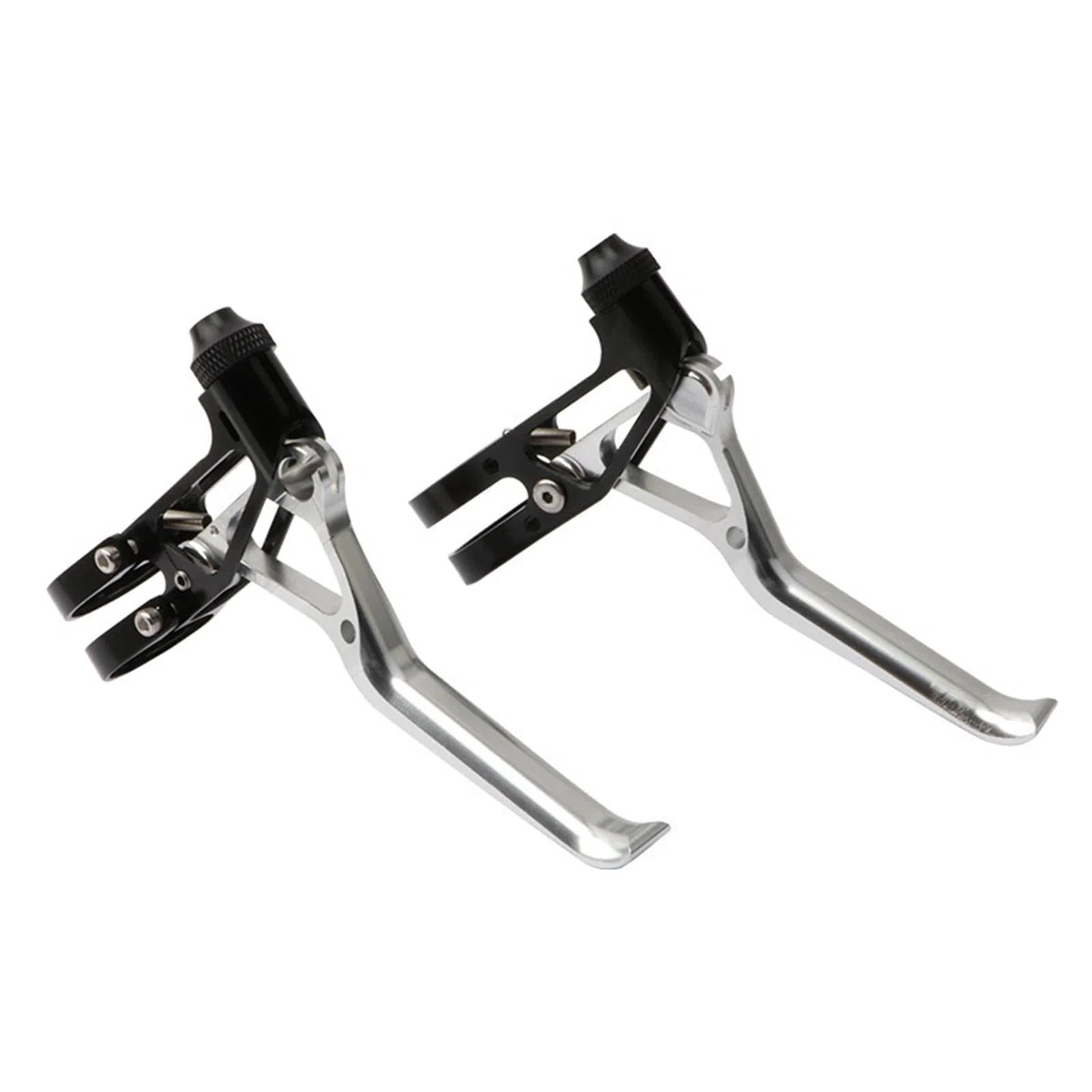 1 paio di leve del freno per bicicletta, ultraleggere, CNC, per BMX, bici da corsa, per MTB, mountain bike, bici da corsa, manubrio del freno (argento)