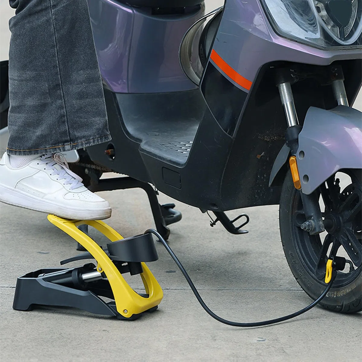Pompa 'aria del piede in bicicletta, pompa del piede | Pompa del gonfiore a sfera giocattolo portatile con manometro a pressione - Strumento gonfiabile multifunzionale per basket, calcio, materassi ad