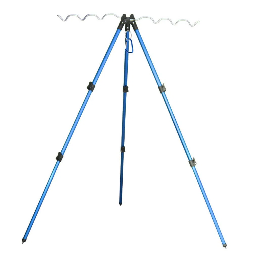 DAZZLEEX Treppiede Stand Rest Multifunzionale per Canna da Pesca, Staffa Retrattile in Alluminio Pieghevole, Supporto per Bastone