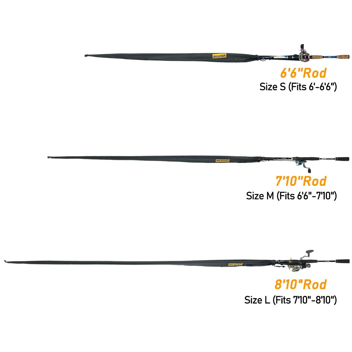 Dr.Fish Canna da Pesca Calzini Antigroviglio Leggero Nylon Regolabile Elastico Strap Spinning Baitcaster 2 pz/6 pz Copertura Manicotto Protettore Canna Da Pesca Tubo di Stoccaggio Baitcasting