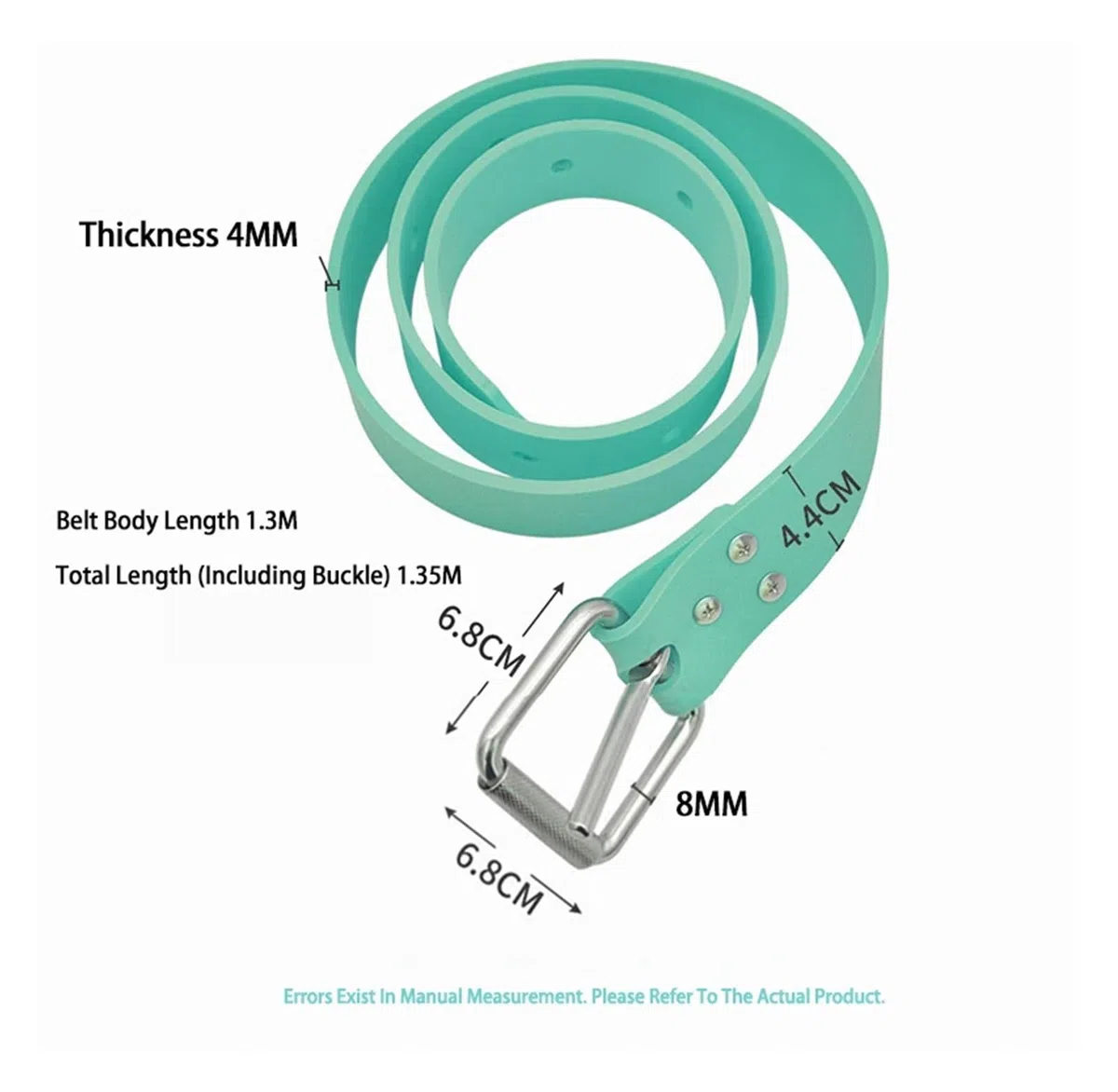 Cintura Sub Cintura con Pesi for Immersione - Fibbia in Acciaio Inossidabile 316 a sgancio rapido in Silicone for Immersioni subacquee, apnea, Attrezzatura for Pesca Subacquea