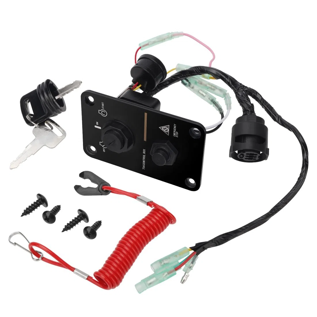 Pannello accensione principale con chiave per fuoribordo Yamaha 2T/4T con cablaggio 10 pin