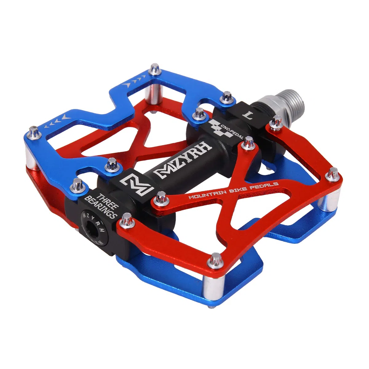 MZYRH Pedali per mountain bike, ultra resistenti, colorati, lavorati a CNC, 9/16", sigillati con 3 cuscinetti