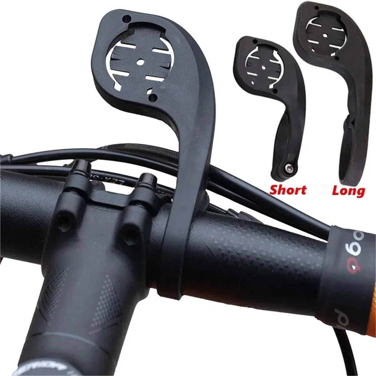Supporto per computer da bicicletta, accessori per cronometro, GPS, bici da strada (corto), 8 pezzi