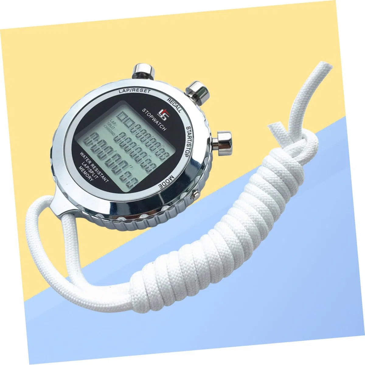 Cabilock Cronometro Digitale Portatile Professionale Con Timer Elettronico e Cronografo Lcd a 3 Righe, Contatore Multifunzione Per Allenamento Sportivo e Gestione Pausa in Palestra