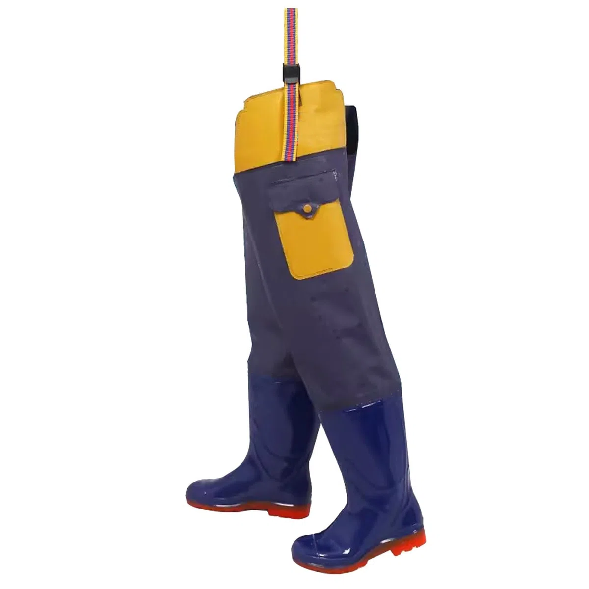 Trampolieri da Pesca | Trampolieri in PVC for uomini e donne da caccia da pesca con tasca, multicolore, taglie 4-9 (blu, 7)