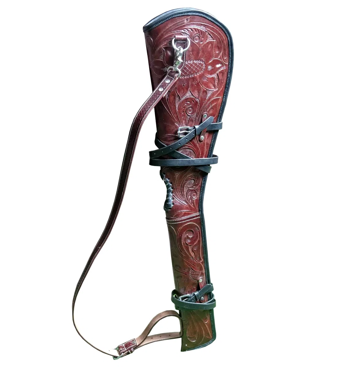 Fodero per fucile da 83 cm, realizzato a mano, in vera pelle 004