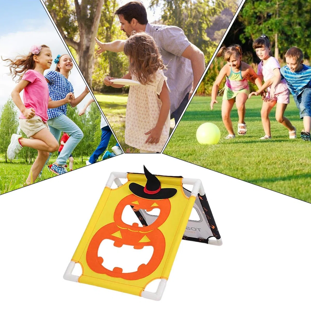 Set Lancio Sacchetti Giocattoli sensoriali interattivi cartoon | Set di Tavole Cornhole per Bambini Halloween per Ragazze e Ragazzi Famiglia Interno Esterno Spiaggia Picnic Festa Scuola