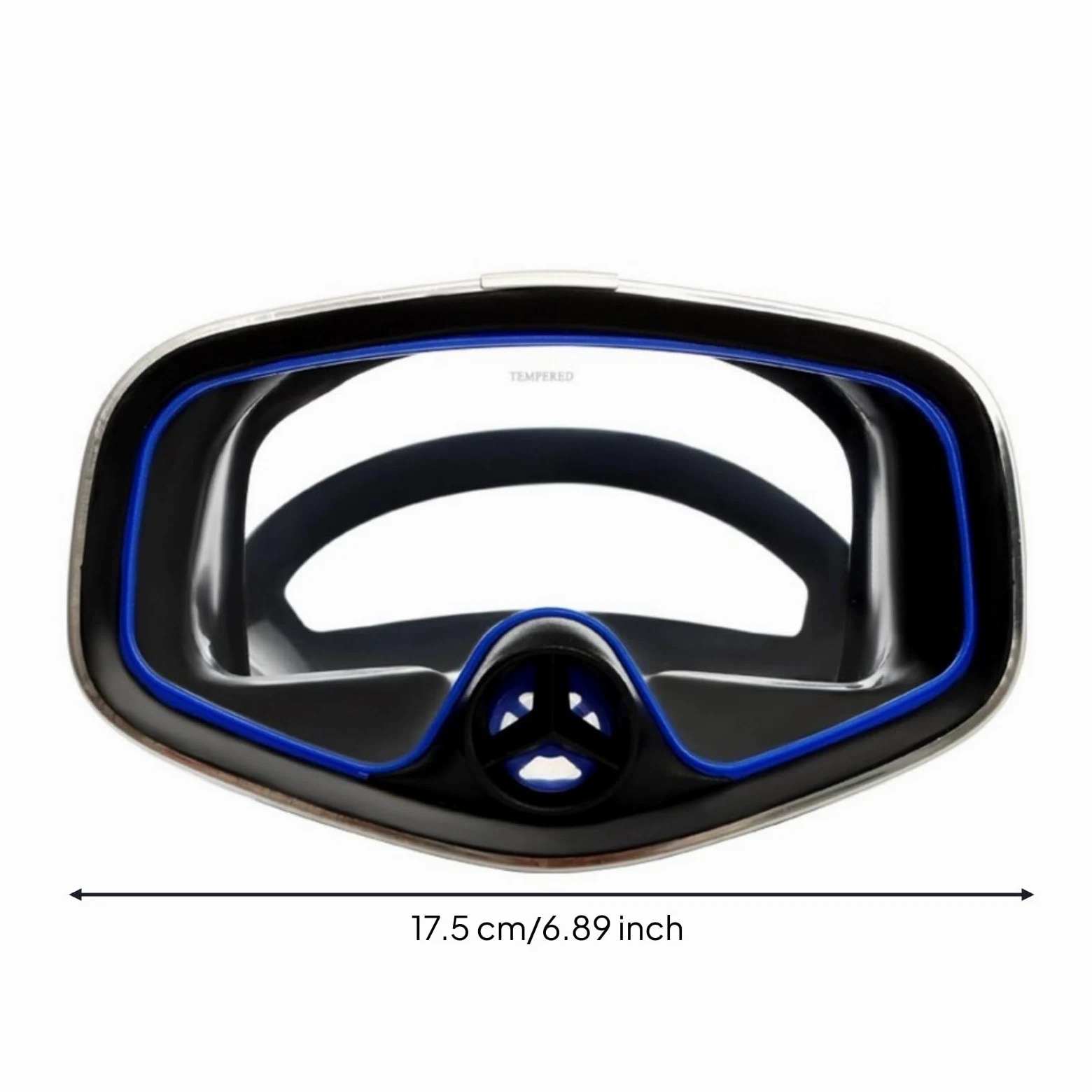 Maschera Subacquea Integrale Occhiali Nuoto Visore Snorkeling Ampia Lente in Vetro Temperato Antiappannamento Cinturino Regolabile Silicone