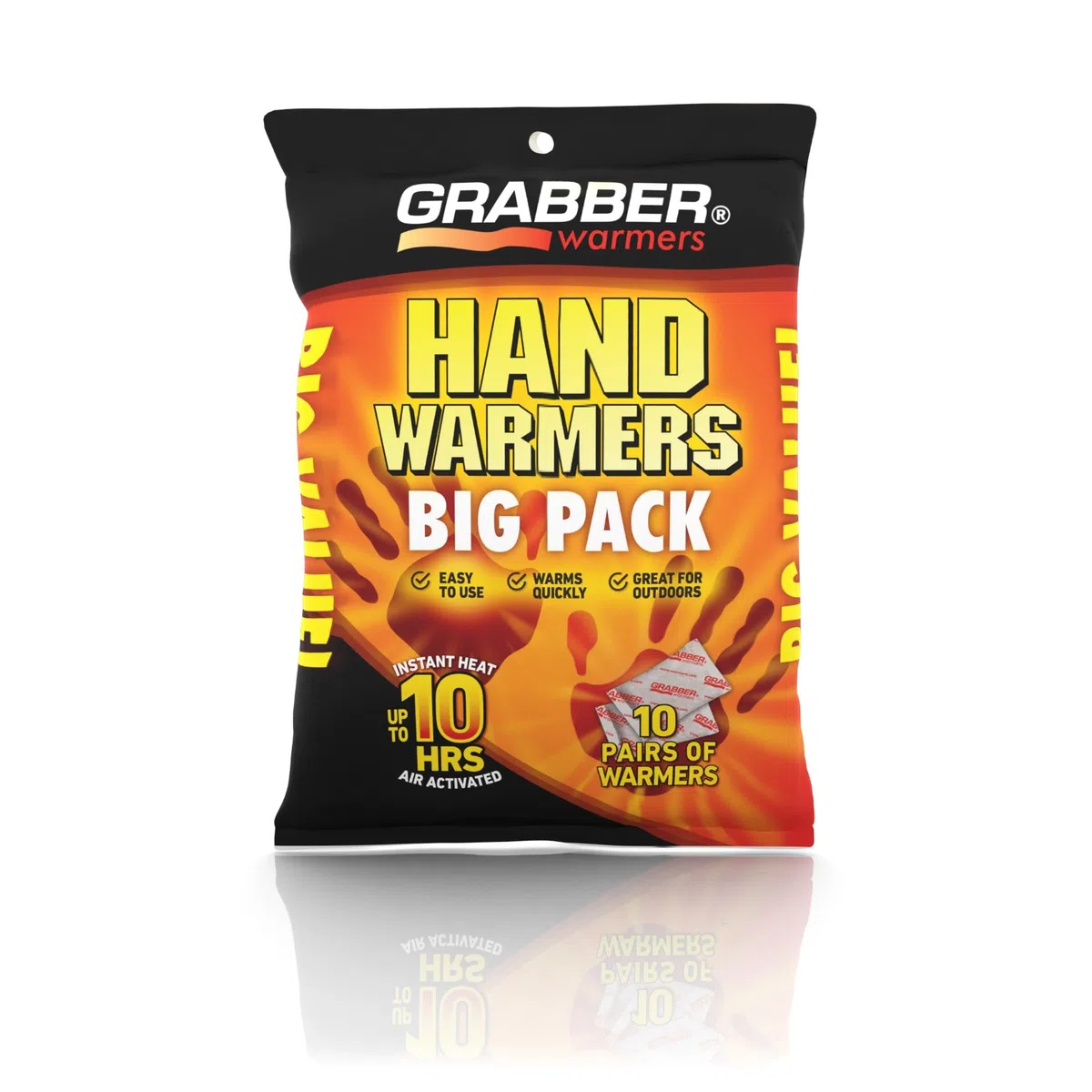 Grabber, scaldamani. Confezione da 10 paia, HWPP10