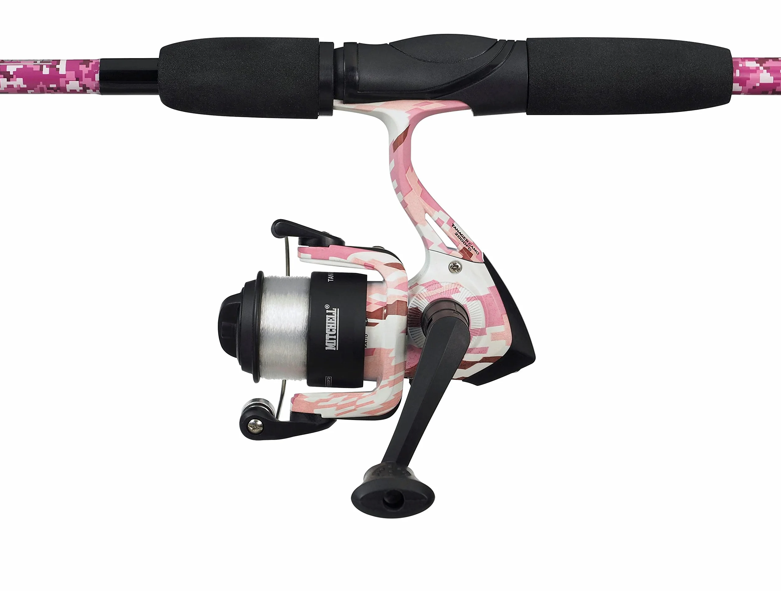Mitchell Tanager Pink Camo II Spin Combo | Leggera canna da spinning e mulinello per donne e giovani pescatori | Setup d'acqua dolce per trote, persici, lucci | Resistente | Opzioni multiple