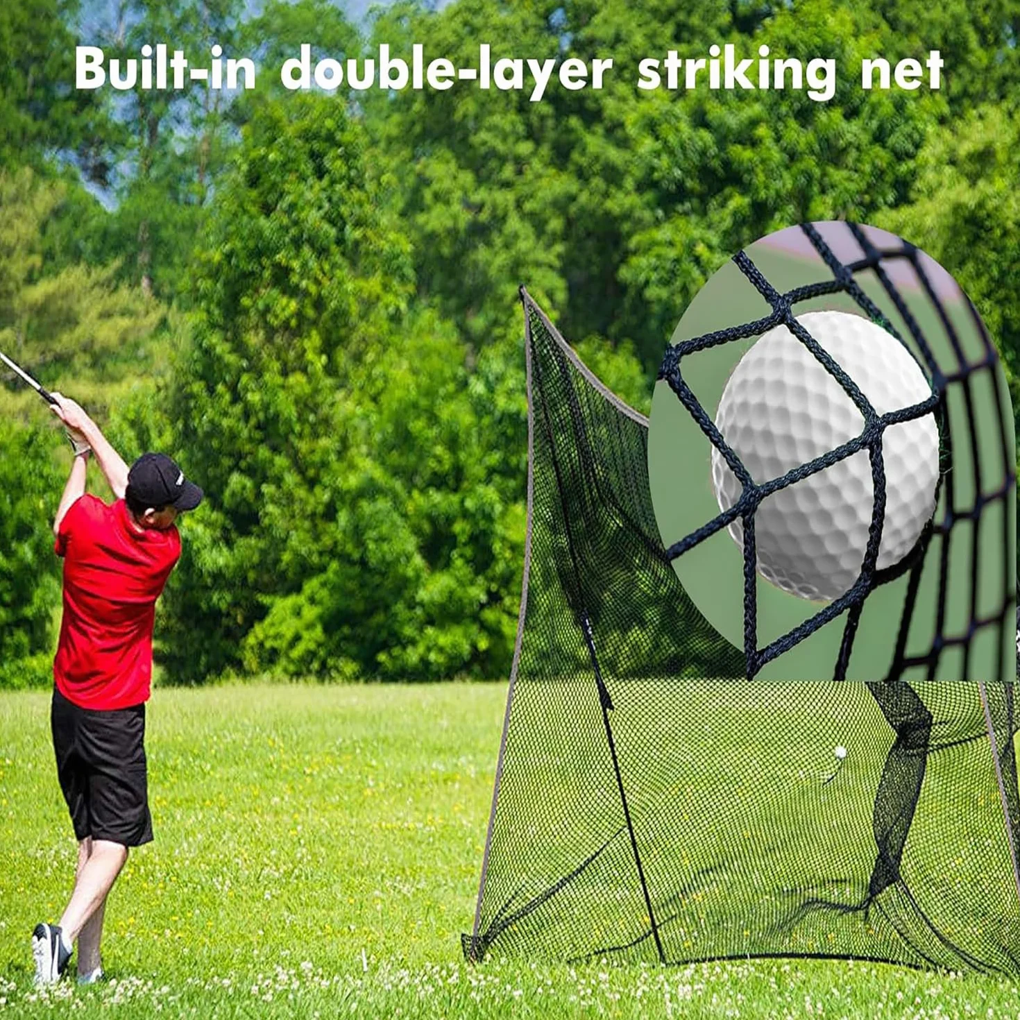 Rete da Golf,con Corda e Fibbia,Rete Golf Portatile per Interno ed Esterno,per Golf,Hockey,Baseball e Altri Sport