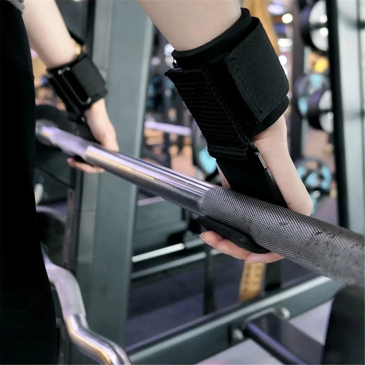 Ganci per Sollevamento Pesi Cinghie da Polso for Manubrio Palestra Fitness Gancio Cinturino for Pesi Pull-up Guanti for Sollevamento Pesi for Allenamento con i Pesi per Uomini e Donne