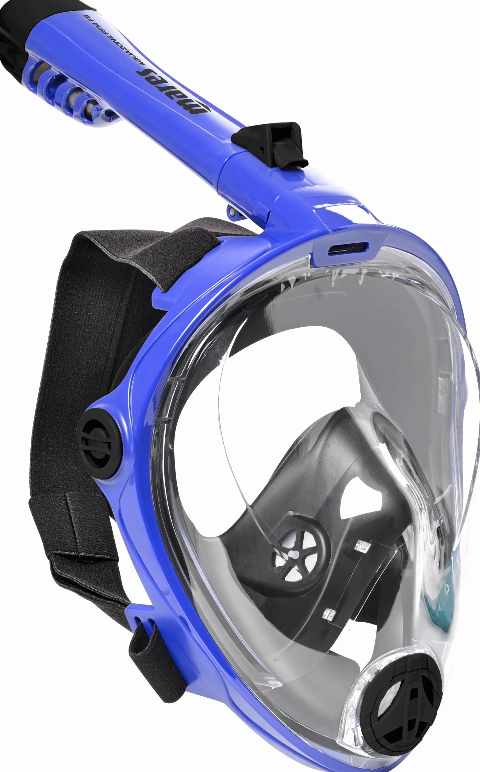 Mares Aquazone Full Face Mask - Maschera Integrale Snorkeling Adulto, Facciale in Silicone, Boccaglio Pieghevole, 3 Taglie