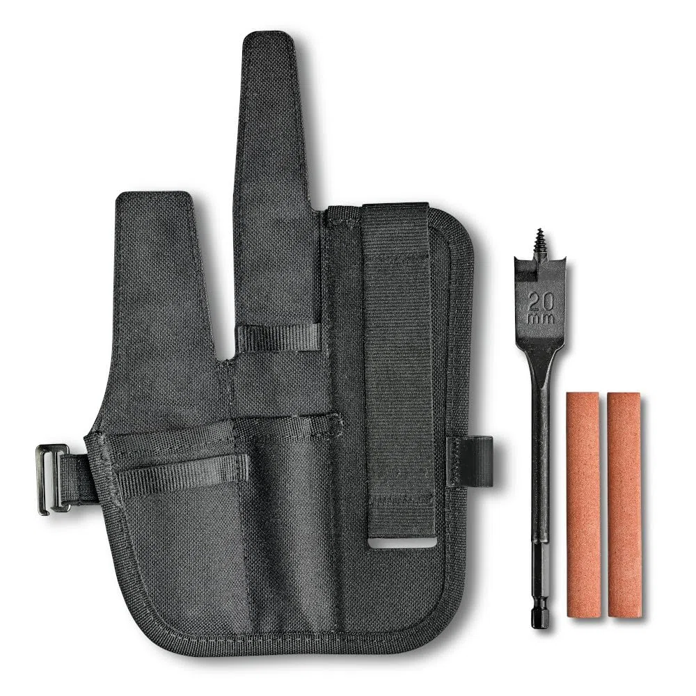 VICTORINOX Set Accessori Coltello Venture Pro Kit, Made in Switzerland, Fodero Multifunzionale con 2 Pietre per affilare e Trapano Piatto da 2 cm, Nero