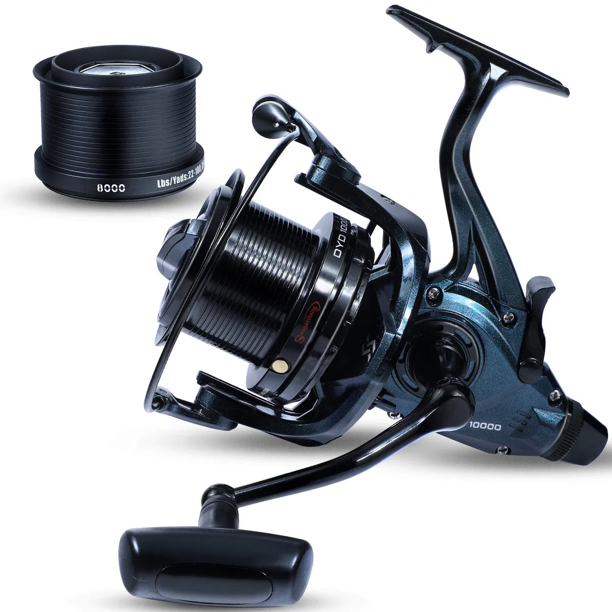 Sougayilang Mulinello da pesca alla carpa, mulinello ultra potente da filatura liscia 13+1BB corpo in metallo 9000/10000/12000 mulinelli da pesca per acqua salata e acqua dolce