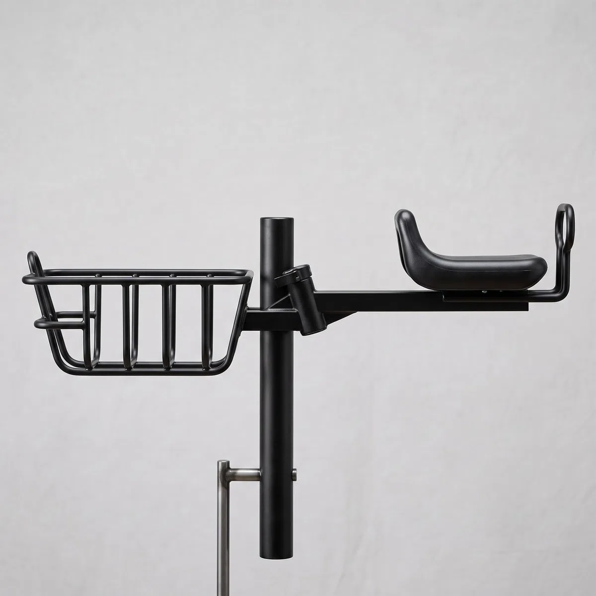 Cestino Bici in Metallo con Sedile Integrato, Sgancio Rapido per Bicicletta e Monopattino Elettrico, per Bici
