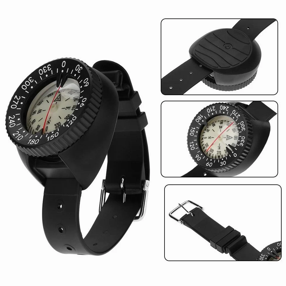 Bussola Subacquea, Bussola Campeggio Per Orologio Subacqueo, Compass Per Orologio Da Esterno, Bussola Da Polso Adatto per l'immersione, il Campeggio, l'escursionismo, il ciclismo,